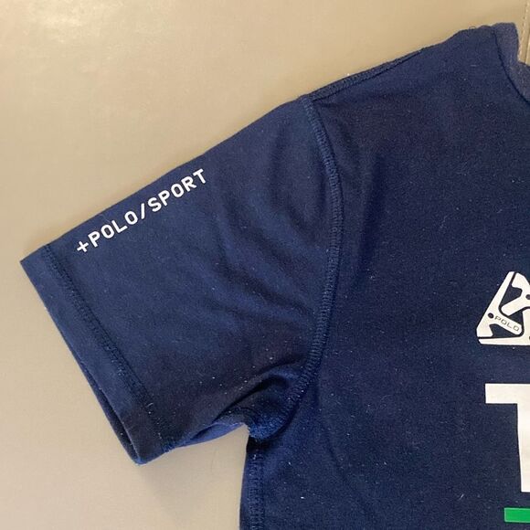 Polo Ralph Lauren Boys Size M Navy Short Sleeve Performance Cotton T Shirt. - Picture 4 of 7